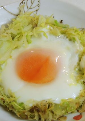 ずぼらさんのキャベツとタマゴ焼き-レシピのメイン写真