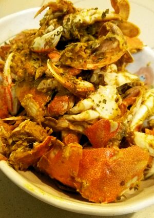 【ヒラツメガニのスパイスカレー炒め】-レシピのメイン写真