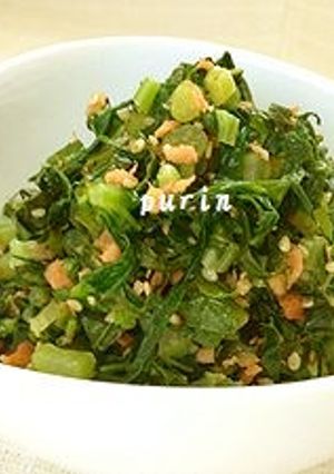レンジで簡単♪大根の葉の鮭フレーク和え-レシピのメイン写真