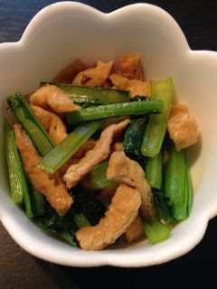 小松菜とお揚げの炒め物-レシピのメイン写真