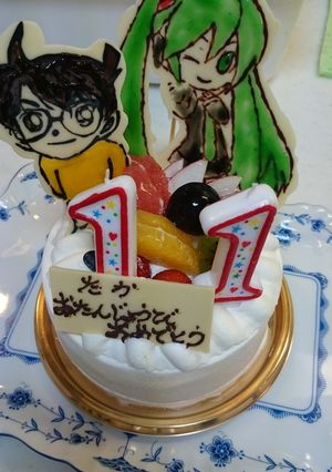 初音みく誕生日ケーキ-レシピのメイン写真