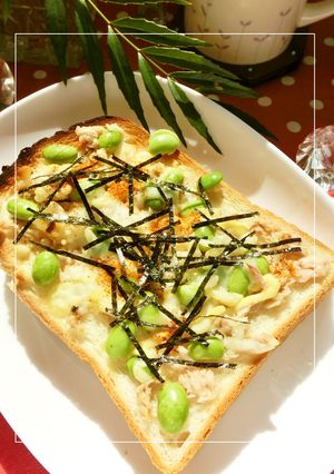 ツナ×枝豆のレモン風味和トースト-レシピのメイン写真