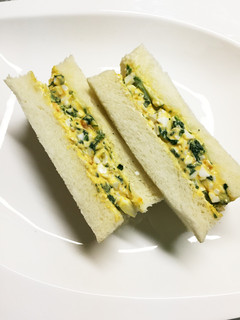 朝食☆ほうれん草卵サラダサンドイッチ-レシピのメイン写真