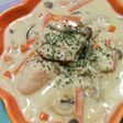 鶏むね肉ときのこのカレークリーム煮♪