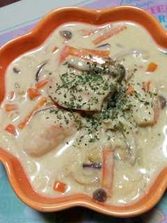 鶏むね肉ときのこのカレークリーム煮♪-レシピのメイン写真