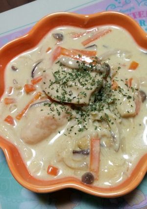 鶏むね肉ときのこのカレークリーム煮♪-レシピのメイン写真