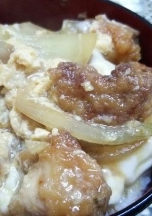 ズボラ飯！唐揚げ親子丼！１人ランチにも！-レシピのメイン写真