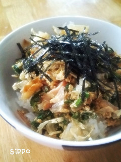 簡単エコランチ☆葱の青いとこ乗っけご飯-レシピのメイン写真