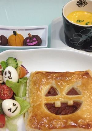 ハロウィンご飯★ジャックのミートパイ-レシピのメイン写真