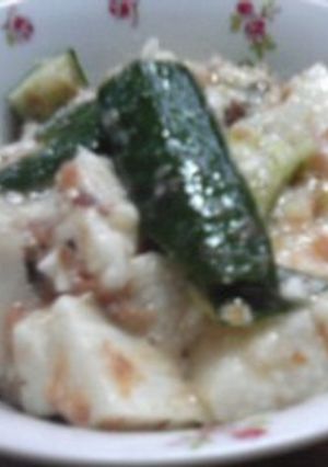 キュウリと長芋のたたき梅肉和え-レシピのメイン写真