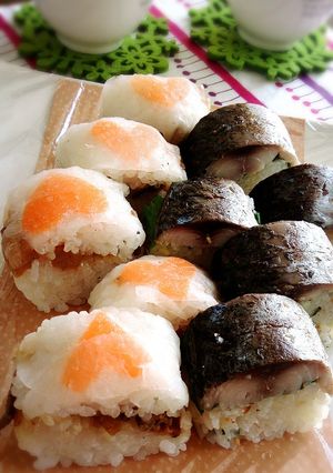 私の炙り焼きしめさば&しいたけしぐれ寿司-レシピのメイン写真