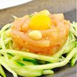 鶏生ハムのユッケ風