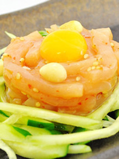 鶏生ハムのユッケ風-レシピのメイン写真