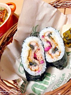 贅沢に!鰻の蒲焼きおにぎらず♪-レシピのメイン写真