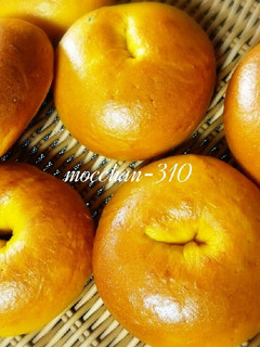 豆乳かぼちゃベーグル*ほっこりあまい♪-レシピのメイン写真