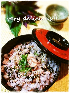 キレイなキレイな♬金時草のちらし寿司-レシピのメイン写真