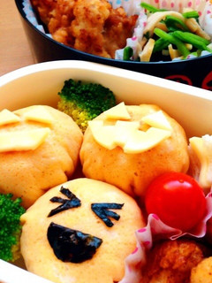 茶巾オムライスのお弁当☆ハロウィン-レシピのメイン写真
