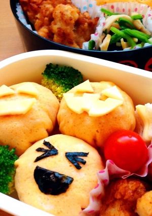 茶巾オムライスのお弁当☆ハロウィン-レシピのメイン写真