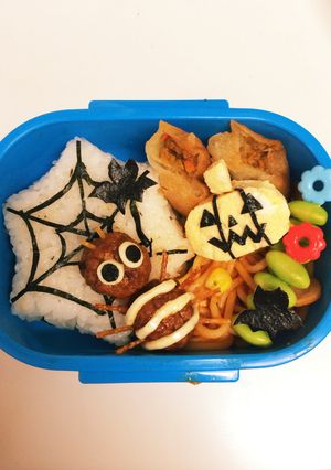 ハロウィン弁当☆くも☆-レシピのメイン写真