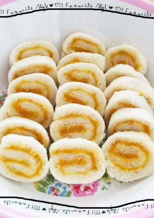 離乳食♪簡単かぼちゃのロールサンドイッチ-レシピのメイン写真