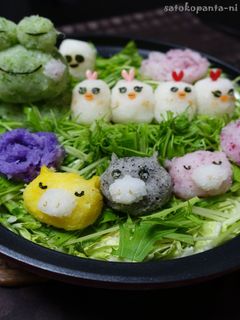 大根おろしアート♪ぶたまんちゃん♪鍋♪-レシピのメイン写真