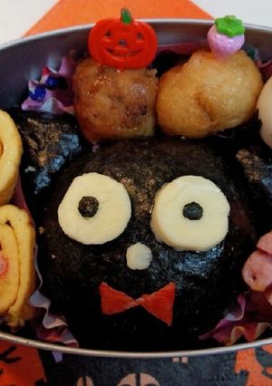 ハロウィンに！黒猫ちゃん弁当-レシピのメイン写真