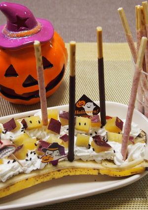 ハニーおさつ&ポッキーdeバナナボード-レシピのメイン写真
