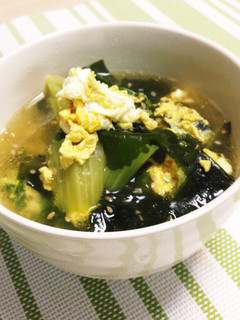 焼肉屋さん風!簡単!チンゲン菜のスープ-レシピのメイン写真