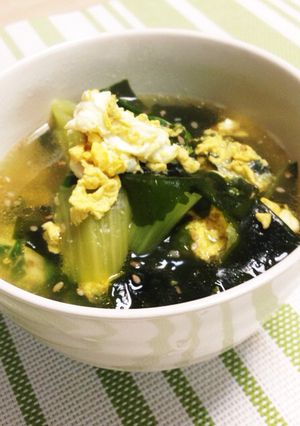 焼肉屋さん風！簡単！チンゲン菜のスープ-レシピのメイン写真