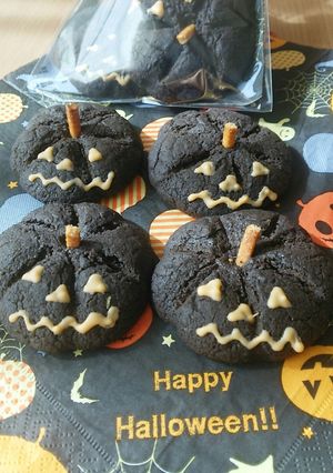 ハロウィン★オバケ顔のココアクッキー-レシピのメイン写真
