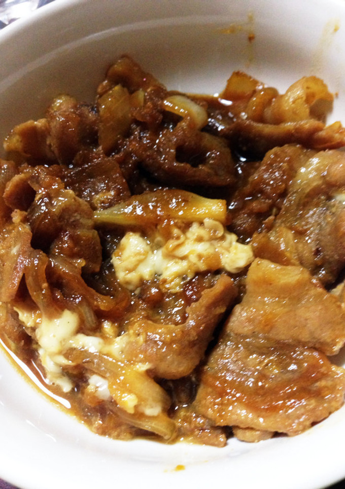 豚肉と玉ねぎの卵とじ-レシピのメイン写真