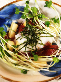 二つの食感!マグロの山かけわさび醤油和え-レシピのメイン写真