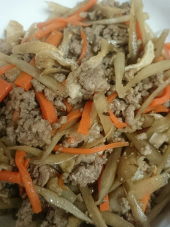 牛蒡とひき肉の混ぜご飯-レシピのメイン写真