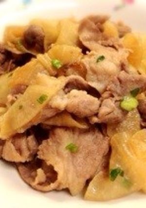 簡単★大根と豚肉のニンニク醤油炒め-レシピのメイン写真
