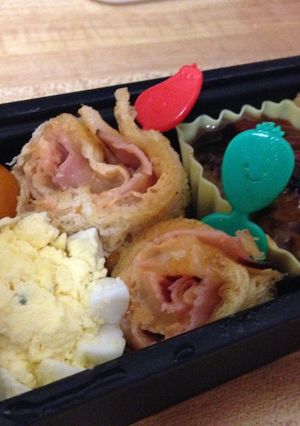 お弁当に！うす揚げ明太ハムチー巻き-レシピのメイン写真