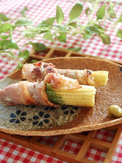 お弁当に☆ヤングコーンの紫蘇ベーコン巻き-レシピのメイン写真