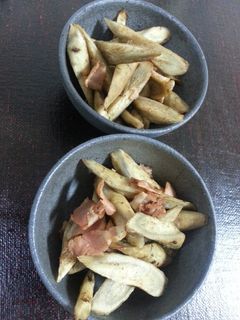 簡単☆ゴボウとベーコンのヘルシー炒め-レシピのメイン写真