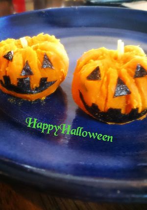 かぼちゃサラダ茶巾のハロウィンジャック-レシピのメイン写真