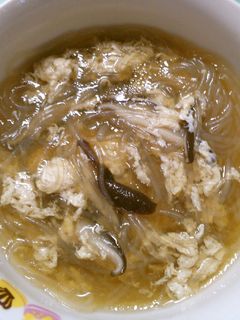 簡単 早い 春雨 椎茸 卵の 中華スープ-レシピのメイン写真