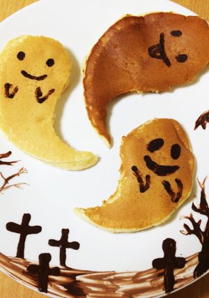 ハロウィン＊おばけホットケーキ-レシピのメイン写真