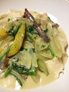 鶏むね肉とさつま芋のクリーム煮-レシピのメイン写真