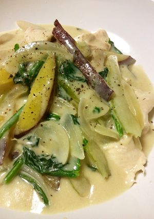 鶏むね肉とさつま芋のクリーム煮-レシピのメイン写真