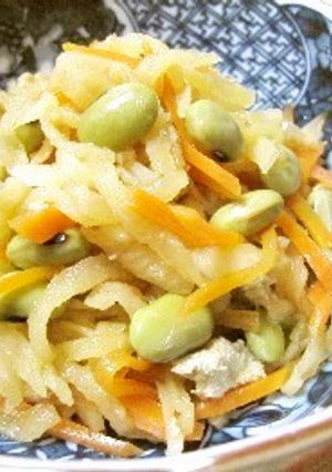 切干大根とひたし豆の彩り煮-レシピのメイン写真