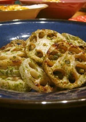 香ばしチーズで❤蓮根の青海苔焼き-レシピのメイン写真