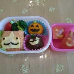 รูปของ ハロウィン弁当（ジバニャンおにぎり）