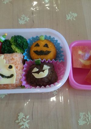 ハロウィン弁当（ジバニャンおにぎり）-レシピのメイン写真