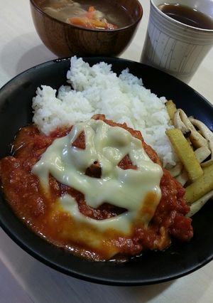 簡単♡煮込みハンバーグ～トマト味噌ソース-レシピのメイン写真