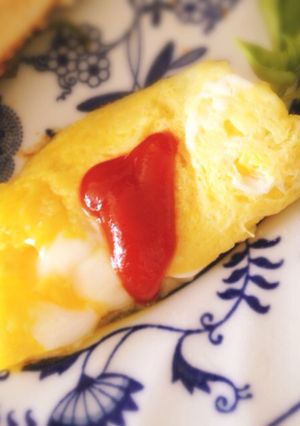 オムレツふんわり、簡単。レンジ30秒-レシピのメイン写真