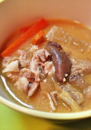 味噌鍋リメイクでコク旨豚汁-レシピのメイン写真