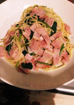 ほうれん草とベーコンのパスタ♡-レシピのメイン写真